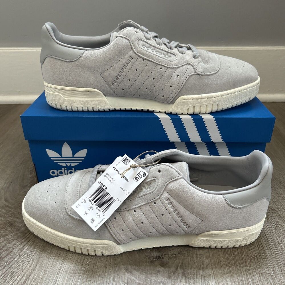Adidas Powerphase Mens 11 Shoes Gray Off White Casual Sneakers JH5488 NEW